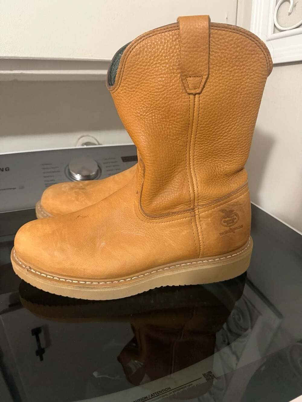 Georgia Boot G5153 Wedge Wellington Size 11M Brown Work Boots